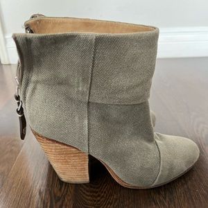 Gray Rag & Bone Canvas Boots